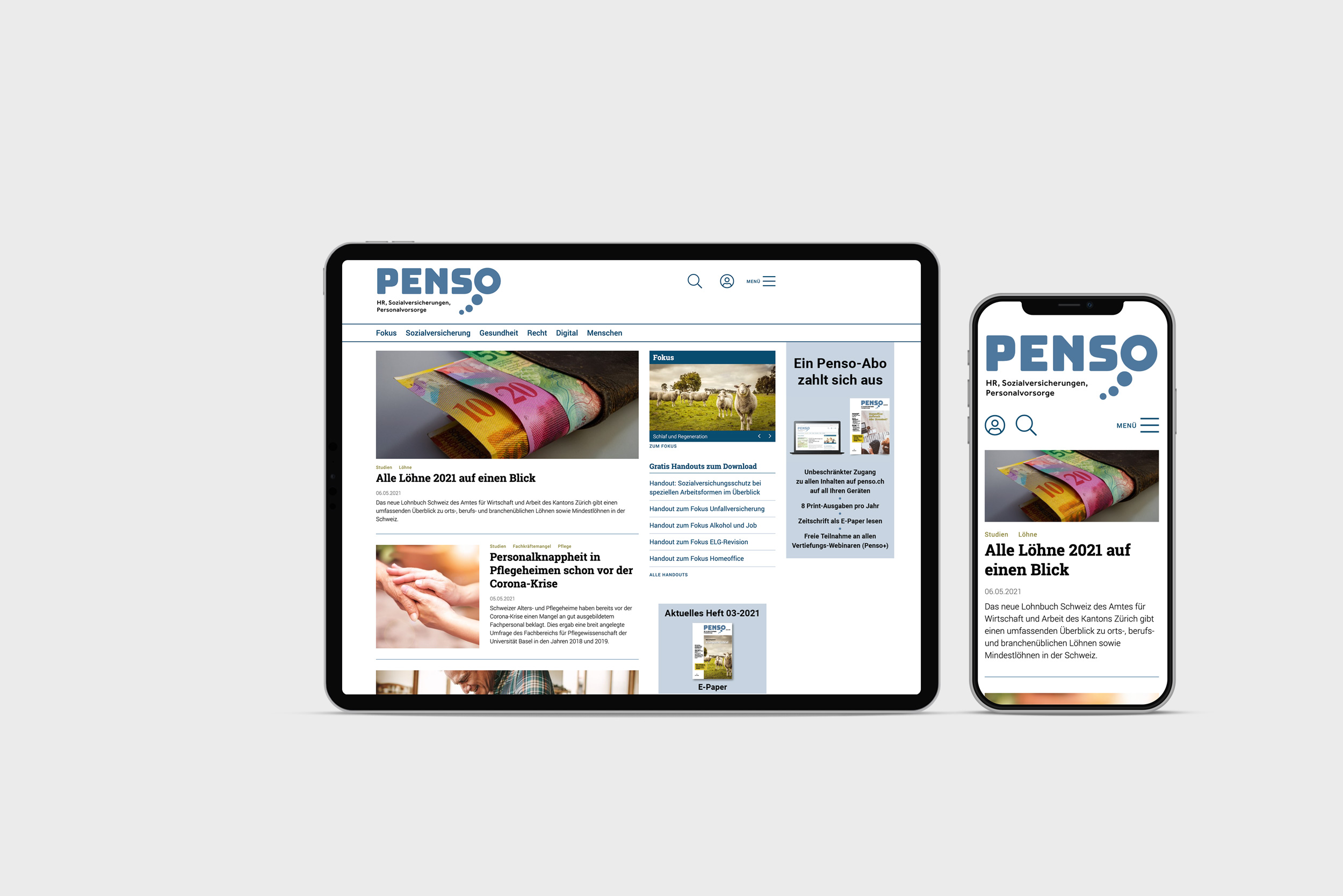 Penso – HR, Sozialversicherungen, Personalvorsorge