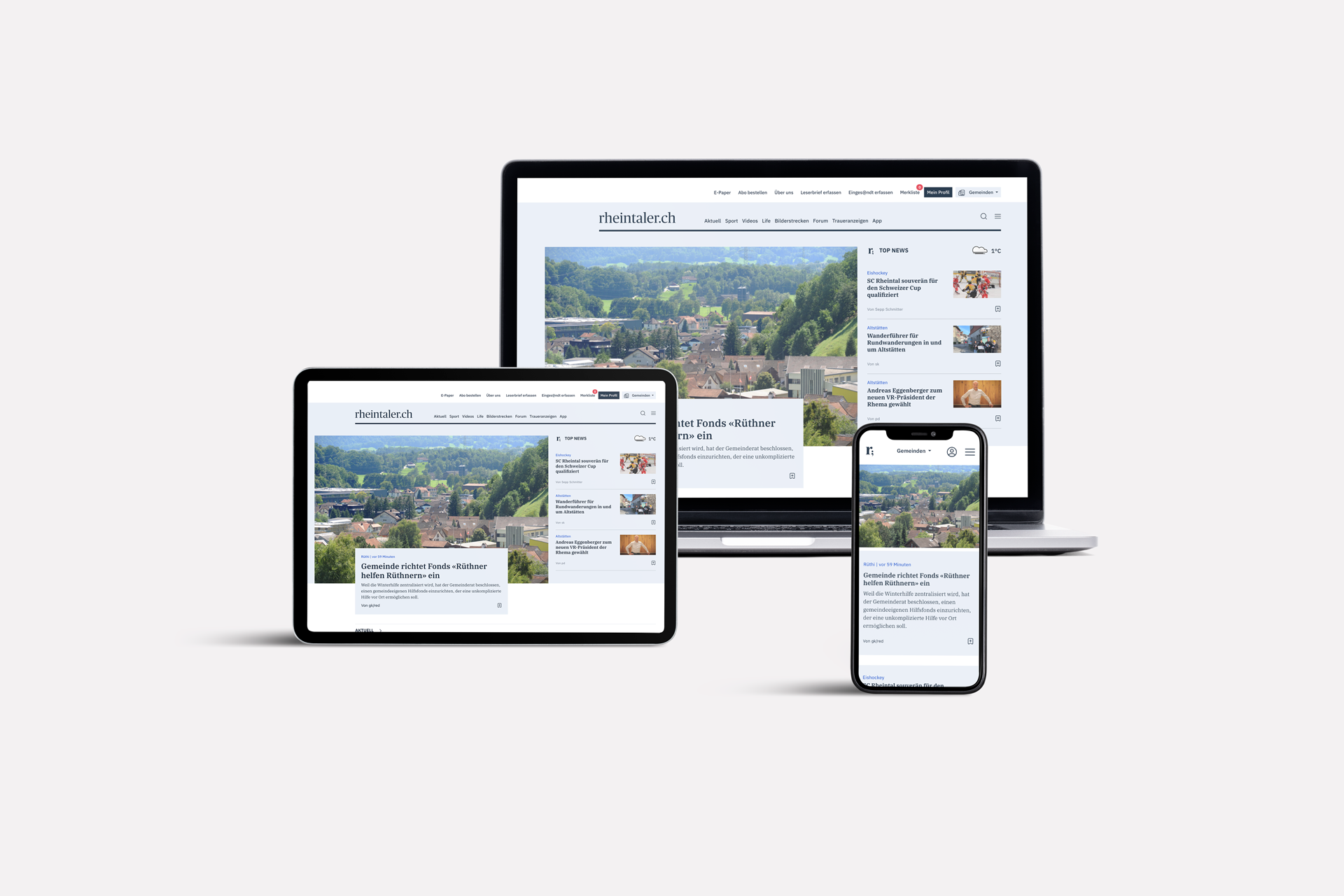 Die Ostschweizer Lokalzeitung "Rheintaler"